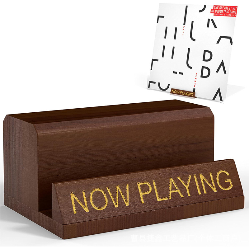 Polc fa bakelit lemeztartó egyszerű magazintartó lemez CD-állvány talp vinil fa talp