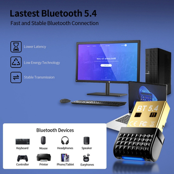 Piiriülene USB Bluetooth-adapteri vastuvõtja Bt5.4 Bluetoothi USB-dongli adapter