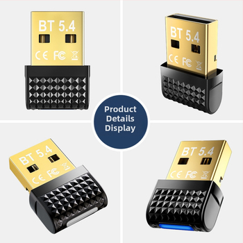 Piiriülene USB Bluetooth-adapteri vastuvõtja Bt5.4 Bluetoothi USB-dongli adapter