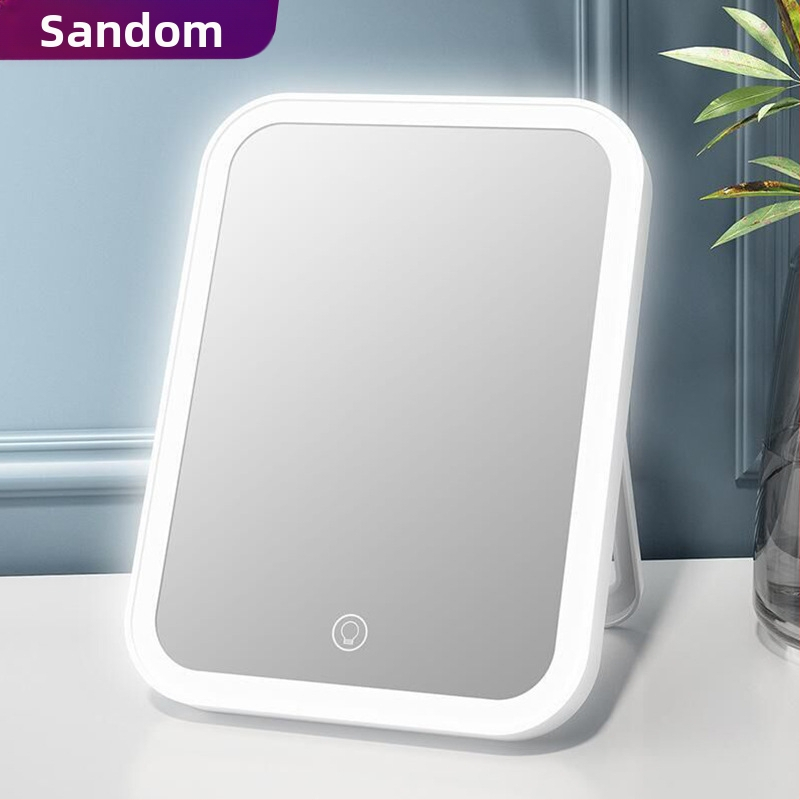 Led sminktükör asztali asztali sminktükör női összecsukható népszerű diákkollégiumi szépségtükör fénnyel kitöltő fénnyel