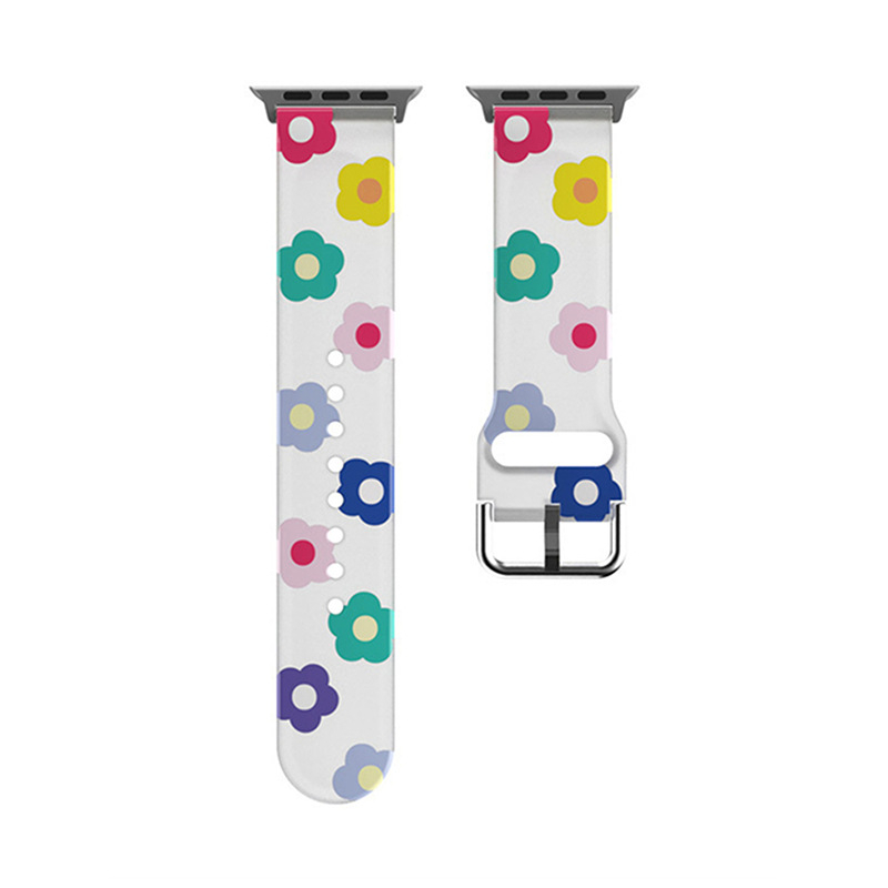 Apple Watchi rihma trükitud silikoonist iwatch8/7/6/5 vabaaja spordirihm