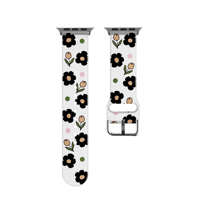 Apple Watchi rihma trükitud silikoonist iwatch8/7/6/5 vabaaja spordirihm