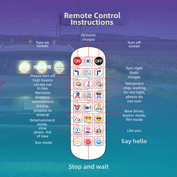 Skaidrus išmanusis LED lankstus automobilio ekranas slenkantis ekranas automobilio galinio lango reklaminis šypsenėlių automobilio lipdukas išmanusis automobilis