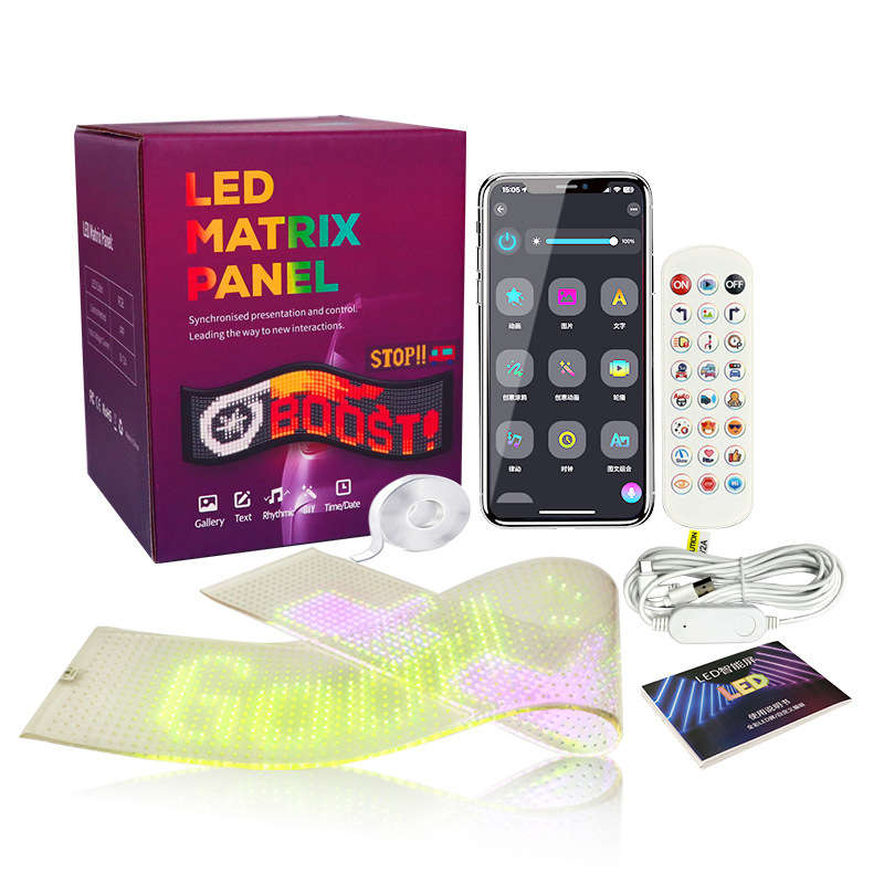 Skaidrus išmanusis LED lankstus automobilio ekranas slenkantis ekranas automobilio galinio lango reklaminis šypsenėlių automobilio lipdukas išmanusis automobilis