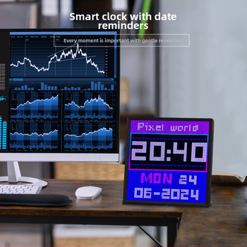 64 * 64 pikselių ekrano žadintuvas, „pasidaryk pats“ darbalaukio kūrybinis dekoratyvinis ornamentas, praktiška išmanioji LED atmosfera, gimtadienio dovana