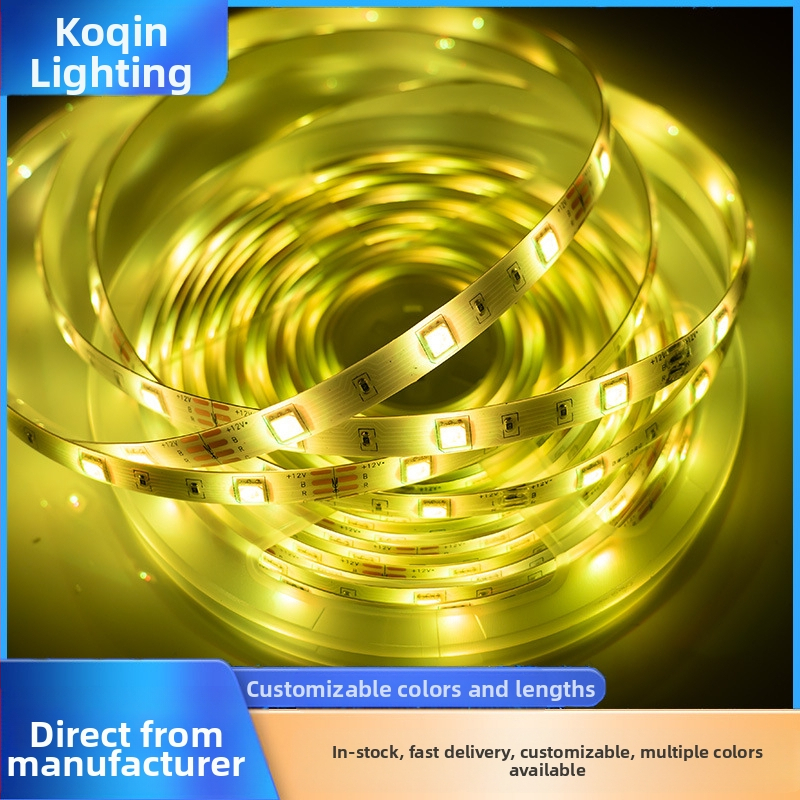 Трансгранична LED лента 5050RGB магически цвят интелигентен домашен таван вътрешна атмосфера LED лента линейна светлина за шкаф