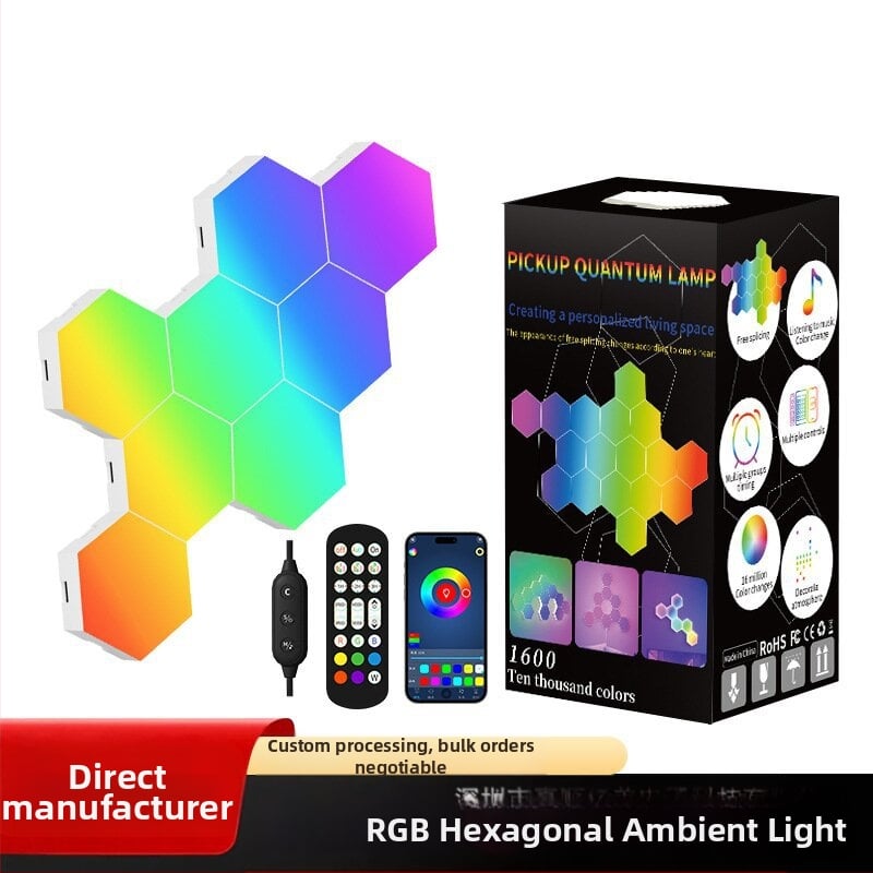 RGB heksagonalna kvantna lampa LED saćasta lampa dekorativna lampa noćna lampa zidna lampa električna lampa za natjecanje u atmosferi magična lampa za podizanje boja