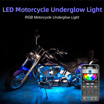 Pārrobežu karsti pārdodama motociklu atmosfēras gaisma RGB fantāzijas gaismas sloksne ar Bluetooth vadību motociklu atmosfēras gaismai