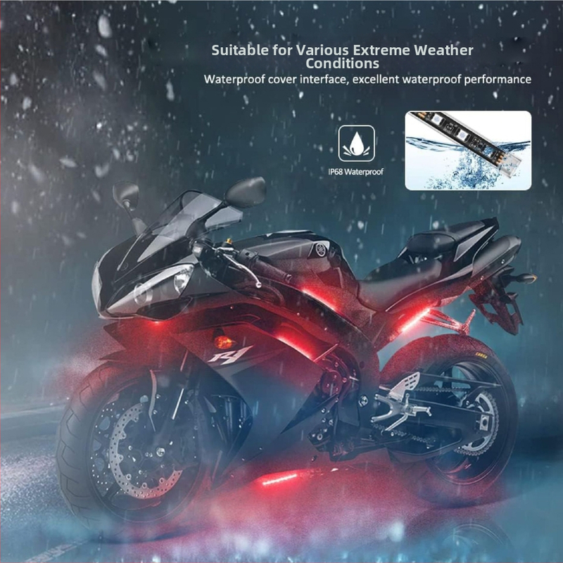 Трансгранична гореща продажба на мотоциклетна атмосфера, RGB фентъзи светлинна лента, приложение, Bluetooth контрол, мотоциклетна атмосфера, светлина