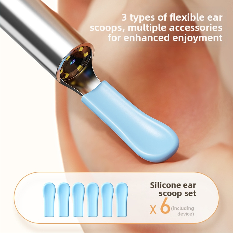Визуална лъжица за копаене на уши, домакинска лъжица за копаене на уши, професионален инструмент за копаене на уши, сияеща лъжица за копаене на уши, костюм
