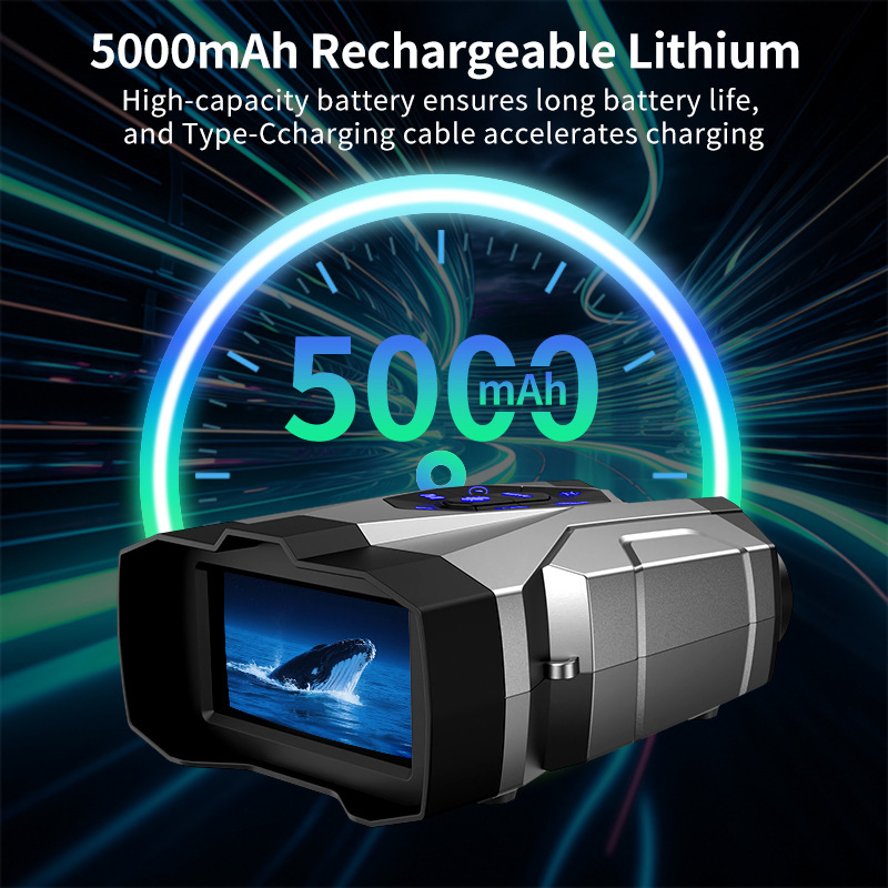 4K uređaj za noćno gledanje za sportove na otvorenom, 16X digitalni zum, infracrveni elektronički teleskop, video snimač s noćnim vidom, netermalni