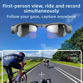 Piiriülene uus nutikas WiFi välistingimustes kasutatava spordikaardi jalgrattasõiduprillide kaamera reaalajas salvestamine suure mahutavusega aku