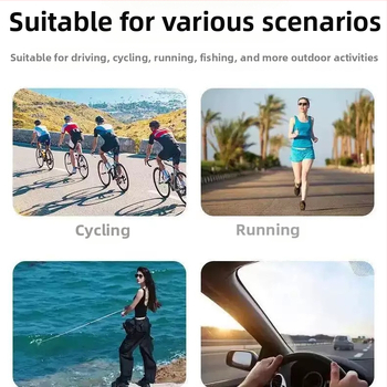 Piiriülene uus nutikas WiFi välistingimustes kasutatava spordikaardi jalgrattasõiduprillide kaamera reaalajas salvestamine suure mahutavusega aku