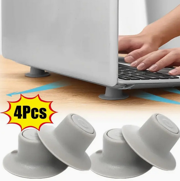 Sülearvuti iminapaga jahutuspadja jalapadja, kõrge soojuse eemaldamise padjaga arvutiklamber, 4 tk