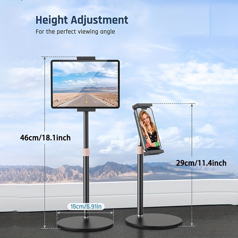 Metalinis tiesioginio transliavimo stovas, tinkantis mobiliesiems telefonams, planšetiniams kompiuteriams, „iPad“ planšetiniams kompiuteriams, teleskopinis, pasukamas, skirtas naudoti tinginiams, stalinis, reguliuojamo aukščio