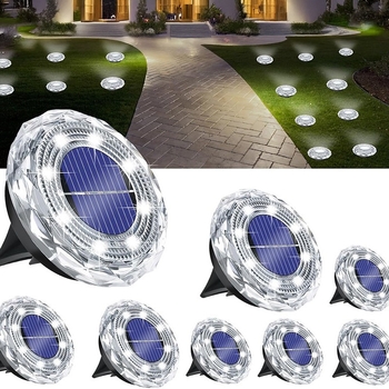 Saulės energija palaidoti lauko sodo šviestuvai, kiemo, mažo kiemo, vandeniui atsparūs grindų saulės energija palaidoti sodo šviestuvai