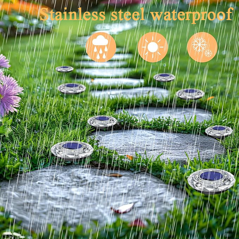 Saulės energija palaidoti lauko sodo šviestuvai, kiemo, mažo kiemo, vandeniui atsparūs grindų saulės energija palaidoti sodo šviestuvai