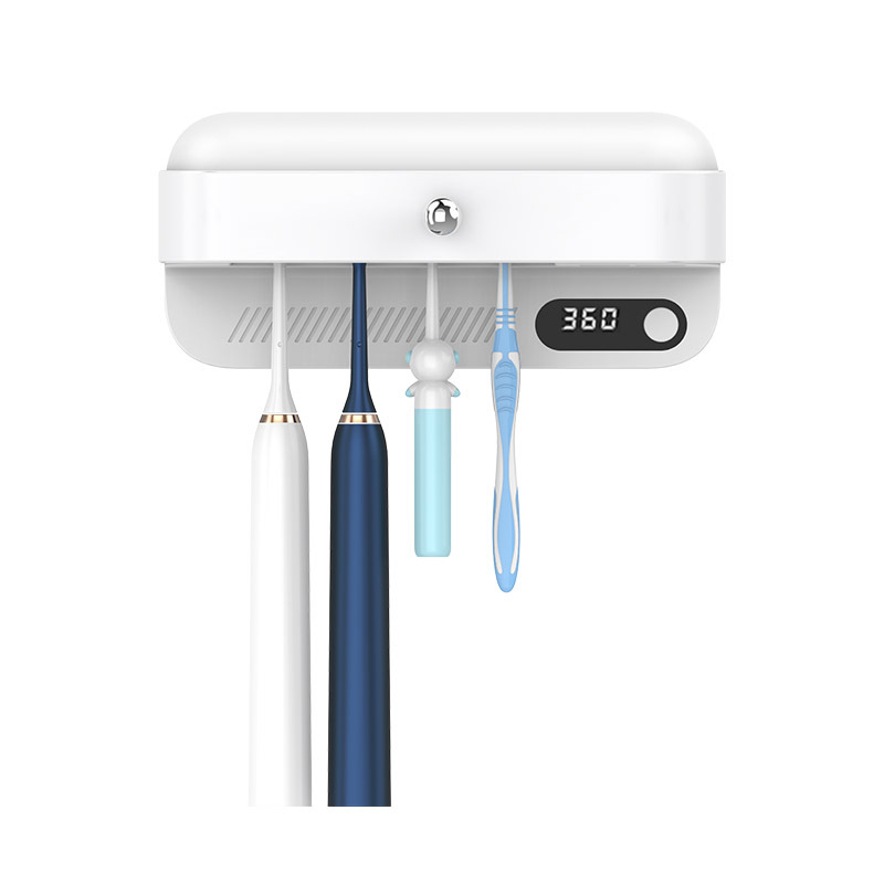 Nauji ultravioletiniai oru džiūstantys dantų šepetėlių sterilizavimo skustuvai su 4 laikymo lentynėlėmis, tvirtinimas be nagų, skustuvai, skirti naudoti įvairiose vietose