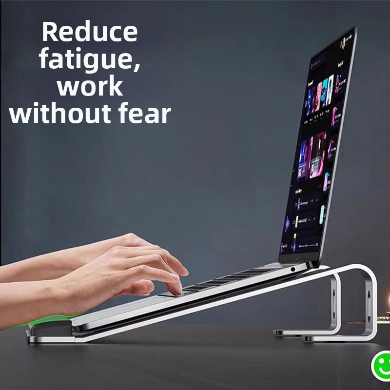 Sülearvuti kronsteini alumiiniumsulamist soojuse hajumise tugiklamber ergonoomiline lauaarvuti kronstein libisemiskindel 10-17 tolli