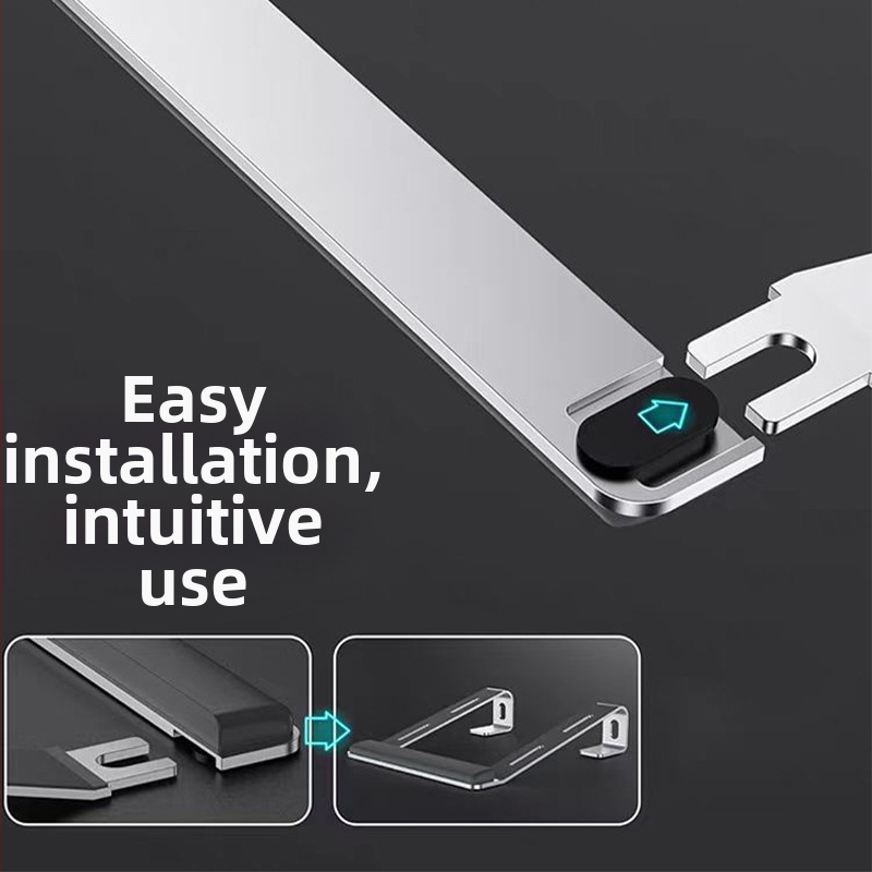 Скоба за лаптоп от алуминиева сплав, разсейване на топлината, ергономична скоба за настолен компютър, неплъзгаща се 10-17 инча