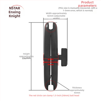 Piiriülene tarne 1,5-tollise põllumajandustehnika tööstusele mõeldud tahvelarvuti kronsteini ühendusklambri hoiustusseadmetele 23 cm ühendusvarras