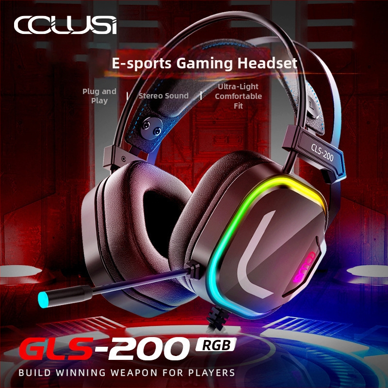 Headset RGB gamer headset vezetékes e-sport csirkeevő USB asztali számítógép notebook zajcsökkentés határokon átnyúló raktáron