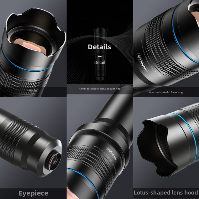 Apexel Export Най-продаван телеобектив за мобилен телефон 36X Фотография на открито Фотография Концертна топка Игра Риболов на живо