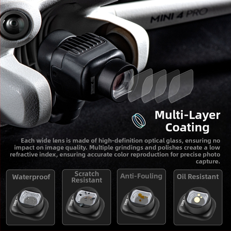 Филтър за широкоъгълен дрон Startrc Dji Mini 4Pro, филтър за стабилизатор Dji Drone, аксесоари