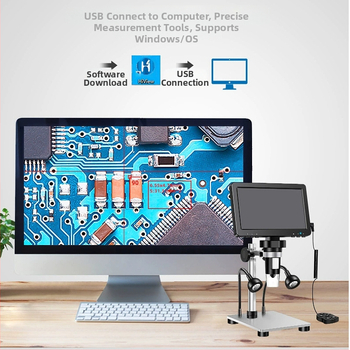 „Factory Spot DM9“ didelės raiškos 7 colių ekrano skaitmeninis mikroskopas, didelis kiekis ir puiki kaina, gali būti prijungtas prie kompiuterio matavimo skaitmeninio mikroskopo