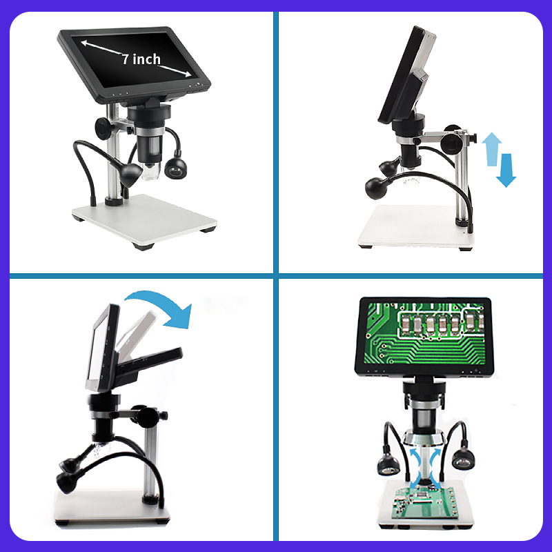 „Factory Spot DM9“ didelės raiškos 7 colių ekrano skaitmeninis mikroskopas, didelis kiekis ir puiki kaina, gali būti prijungtas prie kompiuterio matavimo skaitmeninio mikroskopo
