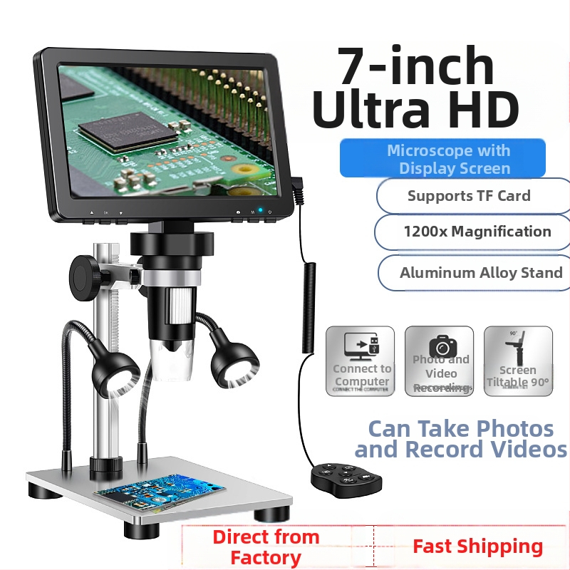 „Factory Spot DM9“ didelės raiškos 7 colių ekrano skaitmeninis mikroskopas, didelis kiekis ir puiki kaina, gali būti prijungtas prie kompiuterio matavimo skaitmeninio mikroskopo
