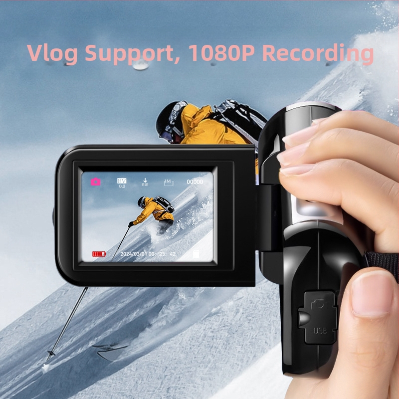 Ръчна цифрова камера Cross-Border Dv22, 16 милиона пиксела, висока разделителна способност, трицветна, детска подаръчна камера Temu