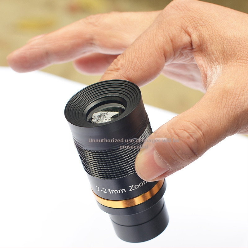 Astronominio teleskopo priedai 7–21 mm kintamo didinimo okuliaras, metalinis, nuolatinio priartinimo 1,25 colio 31,7 mm