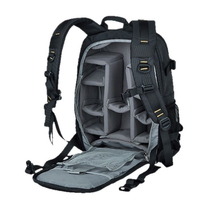 Hátsó vállra helyezhető SLR fényképezőgép táska Férfi és női professzionális nagy kapacitású hátizsák Laptop belső válaszfal Vízálló fotós hátizsák