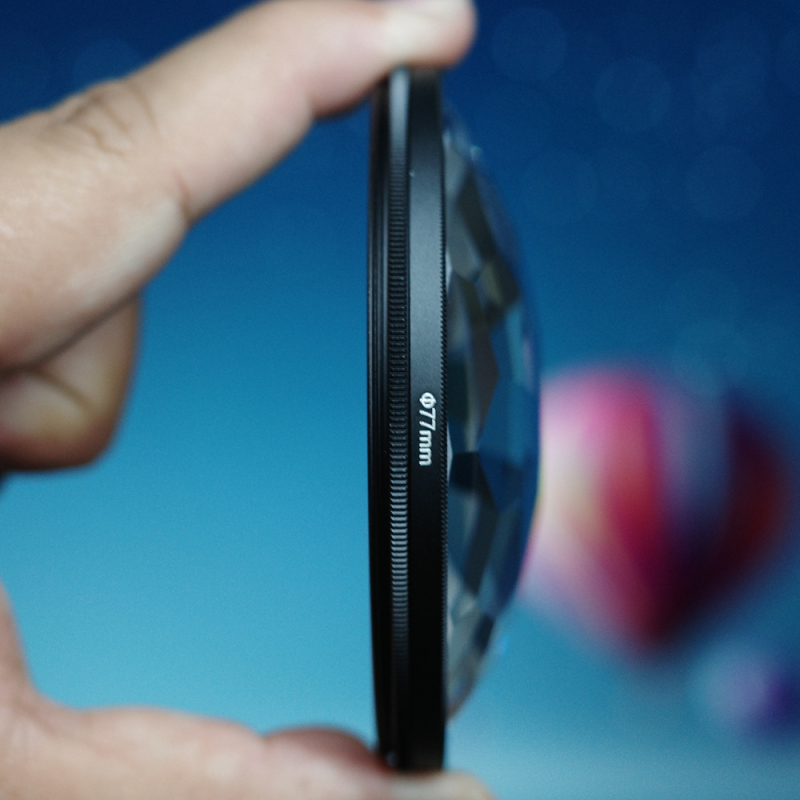 Fotografēšanas priekšplāna izpludināšana 58/67/72/77/82 mm kaleidoskopa stikla prizmas spoguļkameras piederumu filtrs