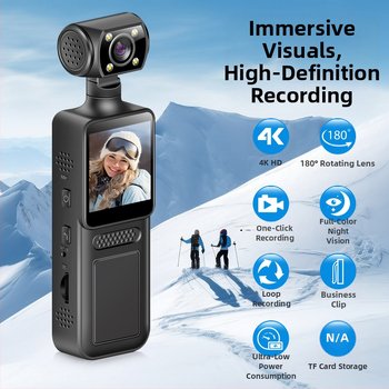 Piiriülene HD pihukaamera kaasaskantav WiFi tagaklamber õiguskaitse salvesti välistingimustes kasutatav kaamerakonverentsikaamera