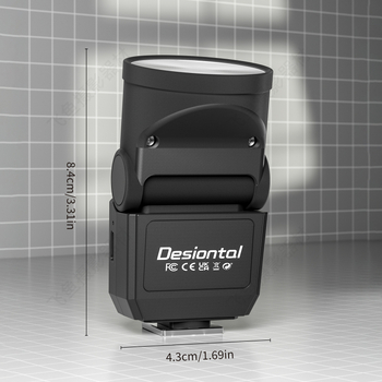 Rūpīgi atlasīta retro mini zibspuldzes bezspoguļkamera, ārējais apgaismojums, karstās pieslēgvietas pieslēgvieta, pārnēsājama fotografēšanas aizpildījuma gaisma.