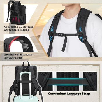 Paprasta kasdienė lauko kuprinė fotografijai, vandeniui atspari ir dilimui atspari drobinė kuprinė mokyklinei rankinei