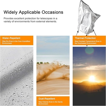 Κάλυμμα σκόνης αστρονομικού τηλεσκοπίου 420D για εξωτερικούς χώρους, αντιανακλαστικό, αδιάβροχο, αντιηλιακό, αντιανεμικό, αντιηλιακό