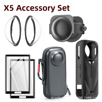 „Yingshi insta360 X5“ silikoninis apsauginis dėklas, apsauginis veidrodinis laikymo krepšys, grūdinta plėvelė, tarpvalstybinis „Amazon AliExpress“