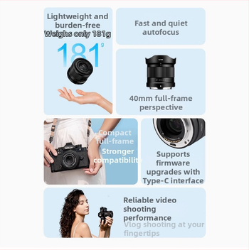 Σε απόθεμα Weizhuoshi 40mm F2.5 Quan Huafu Αυτόματη εστίαση Μεγάλο διάφραγμα Φακός σταθερής εστίασης Z Port FE Card Port portrait