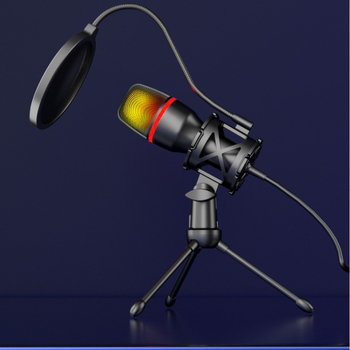 USB kondensaatormikrofon RGB arvuti otseülekande karaoke mikrofon mürasummutusmängu videokonverentsi mikrofon