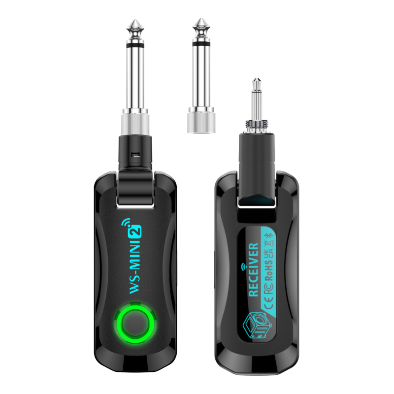 Laadimiskastiga kitarri traadita saatja heli traadita transiiver elektrilise muusikariista traadita edastustransiiver WS-M