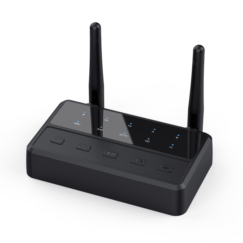 Naujasis 5.3 „Bluetooth“ garso adapteris su neprarandančiu garso kokybe ir „Aptx“ „Bluetooth“ muzikos imtuvu bei siųstuvu. Vienas už du.