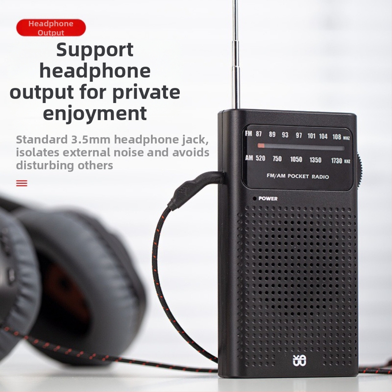 Преносимо радио W-908, висококачествено радио, пълночестотно FM/AM, насочено, джобно радио за възрастни хора