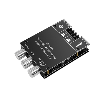 ZK-1002T Bluetooth аудио усилвател на мощност модул 100W * 2 високочестотни регулиращи субуфера двуканален стерео