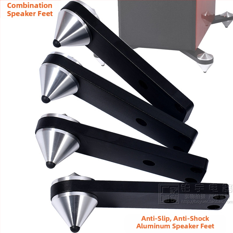 Комбинирани крачета за високоговорители, Ударопоглъщащи крачета за високоговорители Fever, Против хлъзгане, Против хъркане, Изцяло алуминиеви крачета за аудио статив