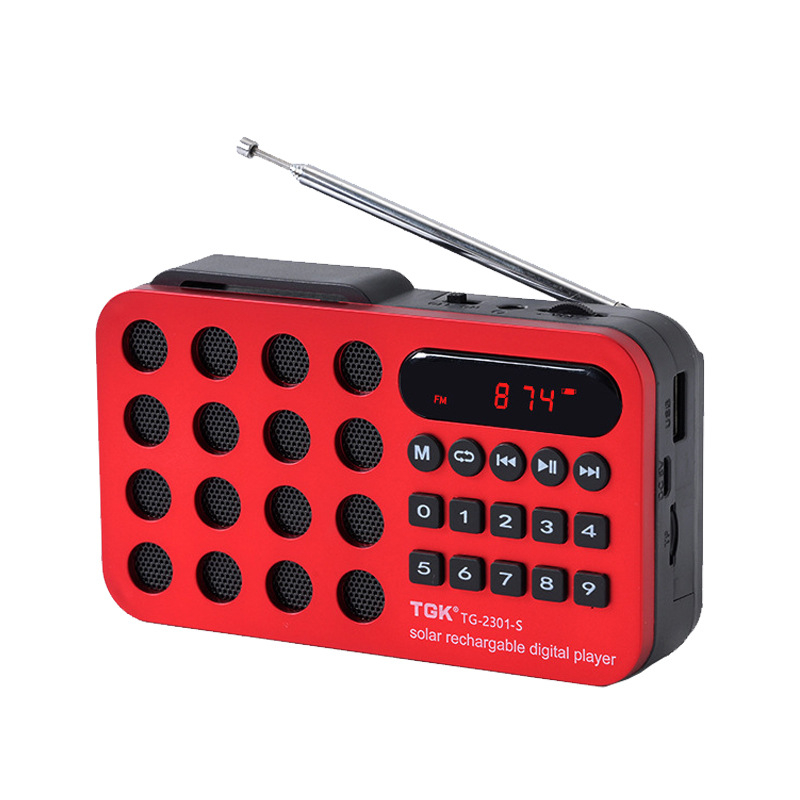Mitme sagedusribaga päikeseenergial töötav kaasaskantav Bluetooth-raadio, kaasaskantav FM-raadio, kaardimängija
