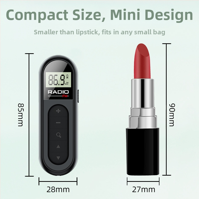 2025 Нов продукт FM радио мини с щипка акумулаторно ръководство за конференции конни надбягвания спортове преносим тип лавалиер