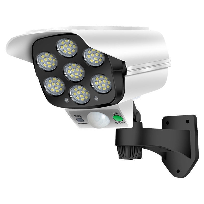 Cezhraničné diaľkové ovládanie solárnej simulácie monitorovacej lampy indukčná pouličná lampa nástenná lampa záhradná lampa LED falošná kamera proti zlodejom